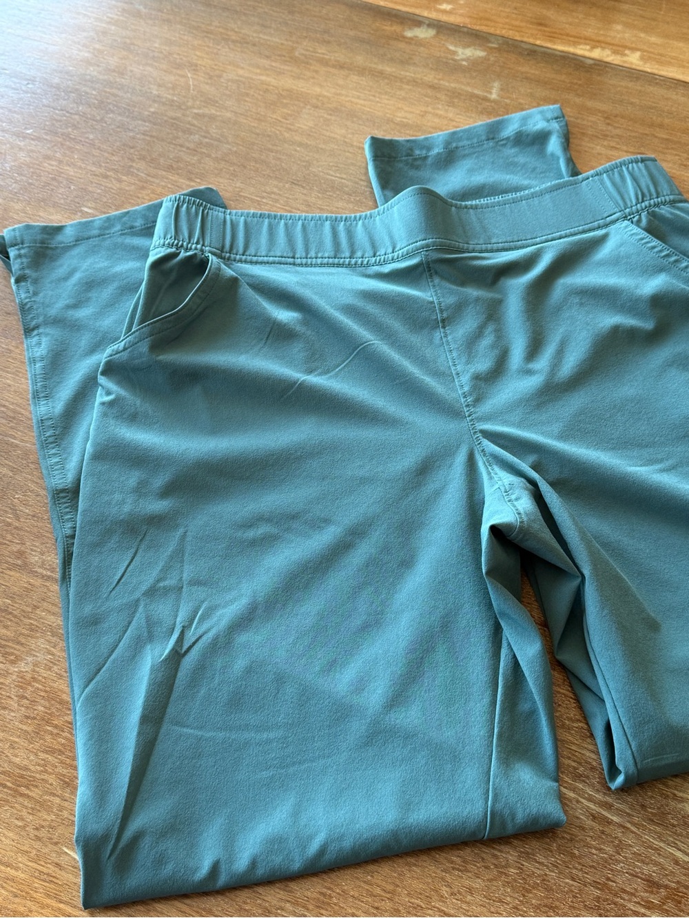 Eddie Bauer Cropped Pull-On Pants in Teal